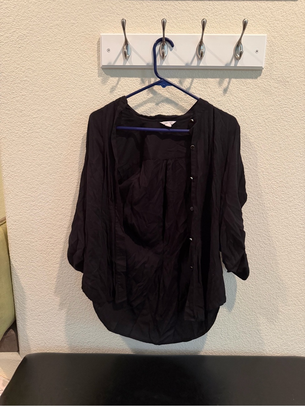 Calvin Klein Black Button-Down Lightweight Shirt